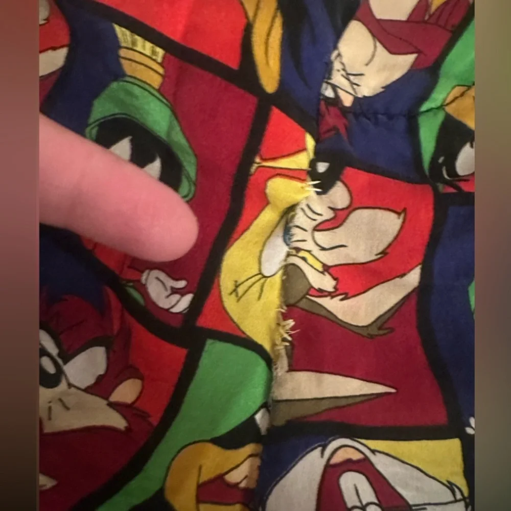 Looney Tunes‎ Mania Vintage 1996 100% Silk Lightweight Boxers Shorts *Flaw* L